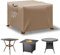 WUAYAMI Funda para Muebles de Jardín Exterior, Funda Mesa Exterior Impermeable, Tela Oxford 420D, Anti Viento, Anti UV Funda Protectora Mesa Exterior con Salidas de Aire,Caqui, 70x70x70 cm