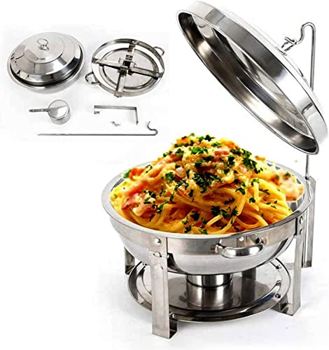 Stainless Steel Chafing Dish, Chafing Dish Set Food Warmer Buffet, with Food Pans Fuel Holders, Food Warmer Professional Set for Catering, Buffet and Party(Size:S) (M)