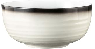Seltmann Weiden Terra Müslischale, 15 cm, Runde Servierschale mit spiralförmigem Relief, Spülmaschinen- und mikrowellenfest, Porzellan, Corso
