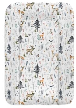 Baby Wickelauflage Skandinavischer Wald 70 x 50 cm - Waschbare Wickelunterlage für Unterwegs - Wickelauflage Zubehör - Wickelauflagen Bezüge - Wickeltischauflage Wickelaufsatz Wickeltasche