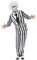 Boyigog Horror Herren Schwarz-Weiß Gestreiftes Kostüm Set mit Perücke, Krawatte, Horror Film Charakter Kostüm, Halloween Karneval Fancy Dress up Cosplay Kostüm(M)