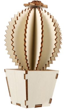 STOBOK 1satz Holz Kaktus Tischdeko Lustiger Handgefertigter Holzornament Für Kreative Home-dekoration Für Wohnräume Und Partys Realistische