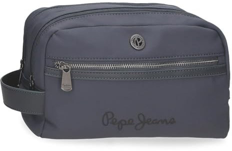 Pepe Jeans Corin Trousse de Toilette Grise 26 x 16 x 12 cm Polyester et PU 3,12 L by Joumma Bags, Gris, Talla única, Trousse de Toilette