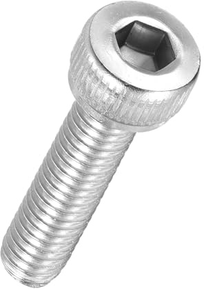 Kozelo 30pcs Tornillos de Cabeza Hexagonal - [M4-0.7 x 16mm] Acero Inoxidable 304 Totalmente Roscado Allen Tornillo para Motor Eléctrico Ventilador Impresión 3D Reparación, Plateado