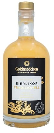 Goldmädchen Eierlikör Traditionell | Cremiger Likör mit Rum- und Vanillenoten | 17% Vol. Alkohol | Hergestellt aus regionalen Eiern | 500ml