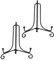 JJiaoLinin 2 Piezas Soporte Platos Decorativos Negro, Soporte Plegable de Hierro Para Platos,Soporte Para Cuadros, Para Libros de Cocina,Fotos,Platos Decorativos,Bowl,Placas,Tablets, 5 Pulgadas