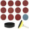 123 Stück Schleifpapier Klett 2 Zoll 50mm Körnung 60 80 180 240 320 400 600 800 1000 1200 2000 3000 Schleifscheiben Pad Kit Polierpad Adapter für Holz Metall Spiegel Schmuck Polieren