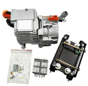 Compresor de aire acondicionado eléctrico universal for automóvil, 12V, compresor de aire acondicionado for automóvil, Compatible con campamento, coche, camión, autobús, barco, campamento, 14CC