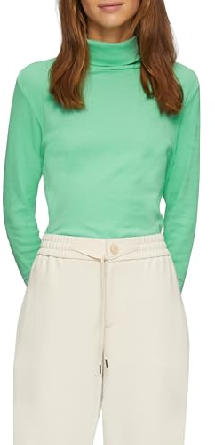 s.Oliver Damen Elastisches Langarmshirt mit Rollkragen Longsleeve mit Turtleneck
