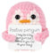 Auony Mini divertente pinguino positivo, età 4+, 6,6 cm, lavorato a maglia, con carta positiva, supporto emotivo, regalo per familiari e amici