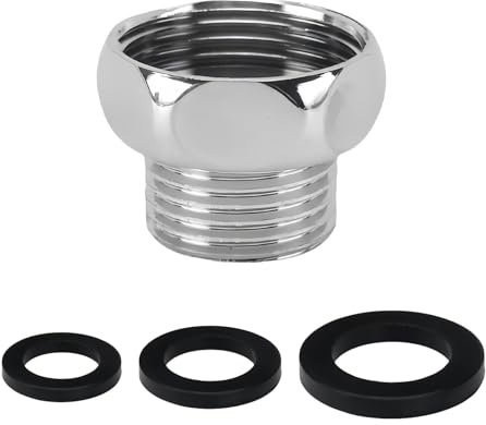 Shower Hose Connector Connection G3/4 Female to G1/2 Male, Rust and Corrosion Resistant Shower Hose Adapter with 3pcs Rubber Rings