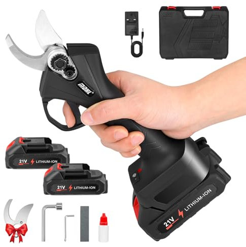 Electric Pruning Shears, Cordless Electric Scissors Max 30mm Cutting Diameter, Professional Garden Pruners with 2 Rechargeable 21V 2000mAh Battery for Pruning Trees Shrubs Fruit Trees (03)