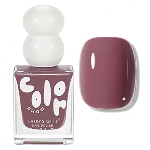 Purple Nail Polish - Natural Dark Purple Nail Polish Quick Dry - Breathable Chip Resistant Long Lasting Nail Varnish - Gloss purple Nail Varnish No Bake Gifts For Nail Art Manicure Salon DIY Home