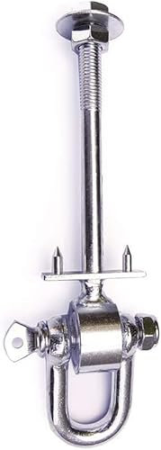 h2i Schaukelhaken | Stahl verzinkt | M12 x 140 mm | 1 Stück | Stabiler korrosionsbeständiger Sicherheits-Haken mit Sicherungsmutter | für Seile Schaukel Strickleiter Hängematten