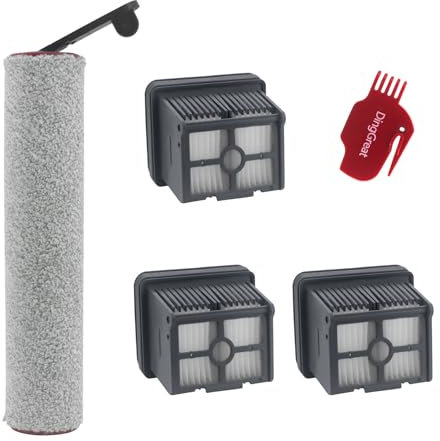 DingGreat 1 brosse principale + 3 filtres HEPA pour aspirateur eau et poussière Dreame H12 Pro Ultra/H13 Pro