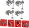 NIYANGLE 4pièces Piercings De Lèvres Inoxydable Design Main De Squelette Pour Style Punk Bijoux Unisexes Pour Fête Et Anniversaire