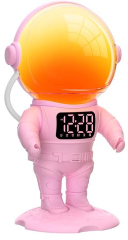 Tageslichtwecker Sonnenaufgang Lichtwecker Wecker mit Licht, Sunrise Wake Up, Smart Bluetooth Lautsprecher, 30 White Noise,Timer,Dual Alarm, Dimmbare Nachtlicht mit Farbewechel für Erwachsene & Kinder