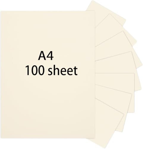 Onpapier Elfenbein DIN A4 Papier Naturweiβ, Fotokarton A4,250 g/m² Tonkarton Creme Papier Fotokarton Bastelkarton Scherenschnittpapier zum basteln für Fotoalbum Menükarte Bedruckbar (30)