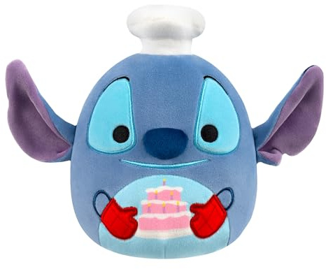 Squishmallows Original 10-Inch Disney Chef Stitch with Cake Plush
