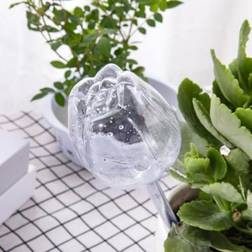 Pflanzen-Bewässerungskugel-Geräte, dekoratives Tulpen-Design, automatisches Bewässerungssystem für Innen- und Außenbereich, selbstbewässernde Glühbirnen (transparent), 10 Stück