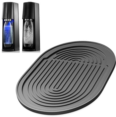 GIONAR Silikonmatte für SodaStream Terra, 223 * 157 * 7MM Silikon Unterlage für SodaStream Terra E-Terra, Abtropfmatte Wassersprudler rutschfeste, Silikon Untersetzer für Sodastream Zubehör, BPA-frei