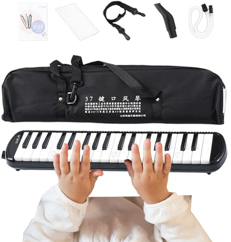 Melodica 32 Tasten Blaswind-Keyboard Harmonium Instrument Luftklavier | 2 Mundstücke Leichte Transport- und Aufbewahrungstasche, geeignet für Anfänger und fortgeschrittene Spieler