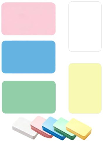 200 Stück Karteikarten Lernkarten, Blanko Karten, Karteikarten Vokabeln, Visitenkarten Papier, 5 Farben Diy Karten 88 * 53mm