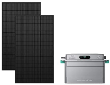 Zendure SF800 Plus Balkonkraftwerk mit Speicher, mit 2 515W Solarpanels | 800W AC-Ausgang, 1,92kWh Kapazität, Erweiterbar auf 11,52kWh, bis zu 2×750W MPPT, IP65, HEMS, Kompaktes All-in-One-Design