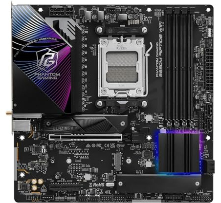 schede madri Fit For ASROCK B850M Riptide WiFi Micro ATX Scheda madre AMD Supporto Ryzen serie 9000, 8000, 7000 Socket AM5