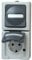 Kopp 130856009 Blue Electric Kombination Schalter und Steckdose