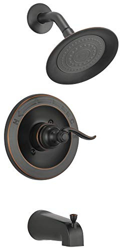 Delta Windemere 14 Series Bathtub and Shower Faucet Set, Oil Rubbed Bronze Shower Head and Handle Set, Valve Trim Kit, Oil Rubbed Bronze BT14496-OB (Valve Not Included)