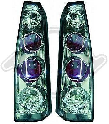 in. pro. 1875195 HD Taillights Meriva 2003 - 2010) 4 Doors, Clear/Chrome