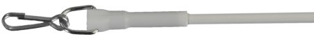 Liedeco Schleuderstab Kunststoff für Vorhangschiene, 1 STK weiß L 125 cm