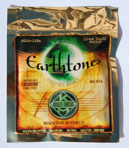 Cordes KERLY EARTHTONES MEDIUM LIGHT 12-54 CYCLECOAT Cordes guitares folk