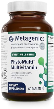 Metagenics PhytoMulti Without Iron - Daily Multivitamin for Men & Women* - with 20+ Vitamins, Minerals & Phytonutrients for Antioxidant & Immune Support* - Non‑GMO, Gluten‑Free - 60 Tablets