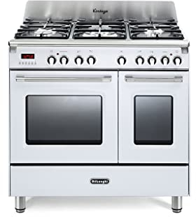 De Longhi MEM965TWXED - Cocina doble horno multifunción con rejillas de hierro fundido blanco