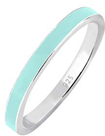 Elli Ring Damen Stapelring Basic Emaille 925 Silber