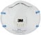 3M 8822PT Respiratore Anti Polvere, Design a Conchiglia con Valvola, Protezione FFP2, Bianco