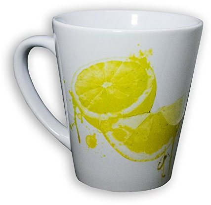 Lemon Tasse Latte Tee - Designer Tasse aus brillanten Porzellan - Geschenkidee, Sammeln
