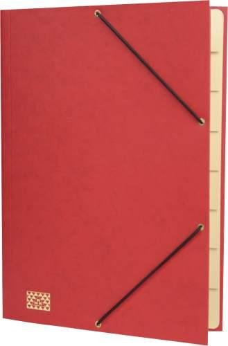 RNK Konferenz und Ordnungsmappe mit Gummizug 9 Fächer rot Rnk