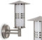 Außenwandleuchte Forli, Wandlampe aus Edelstahl mit Milchglas-Scheiben, Wandleuchte m. E27-Fassung, 32 cm Höhe, moderne Außenleuchte für Terrasse u. Hof, ohne Leuchtmittel
