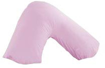 Pink V Shaped Orthopaedic/Pregnancy/Nursing Pillow Case Washable Cover UK