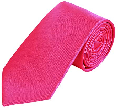 DonDon Herren Krawatte 7 cm klassische handgefertigte Business Krawatte Rosa für Büro oder festliche Veranstaltungen