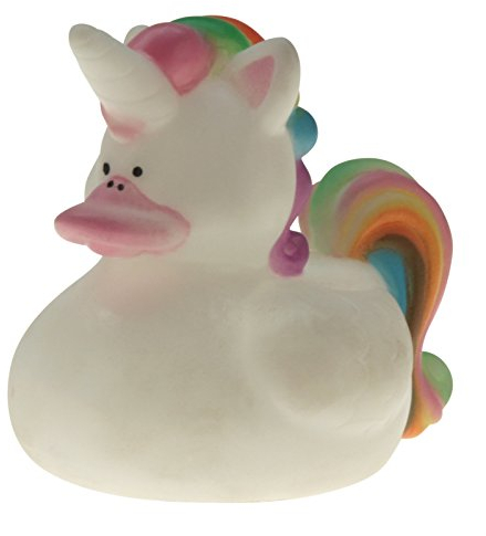 Einhorn Badeente Gummiente Regenbogen, ca, 7 cm