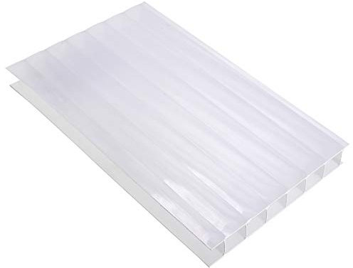 Opal, 1.5 x 2.5m (Width x Length) 10mm Multiwall Polycarbonate Sheets Poly Plastic Roof Panel for Lean-to Canopy Conservatory