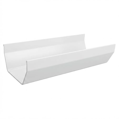 FloPlast 114mm White Square Gutter 4M