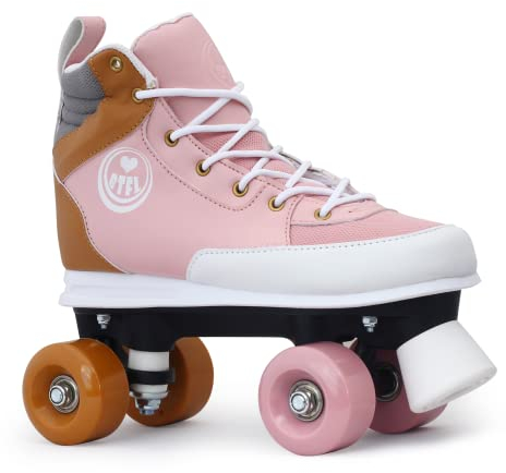 BTFL Rollschuhe Rosa Girlie für Mädchen,Retro-Rollschuhe,Dance-Roller,Rollerskates,rosa,EU 39