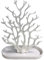 NewFerU Korallenbaum-Schmuckständer zum Aufhängen an Halsketten, Armbändern, Ohrringen, Organizer mit einem Ring für Uhren, Tablett für Frauen und Mädchen (weiß)