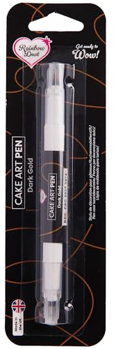 Rainbow Dust Professional Cake Art Pen - Dark Gold, Dual Nib