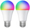 ledscom.de 2 Stück E27 LED RGB Leuchtmittel, A60, warmweiß - kaltweiß (3000-6500 K), 9,4 W, 892lm, Smart Home, WLAN, Alexa, matt